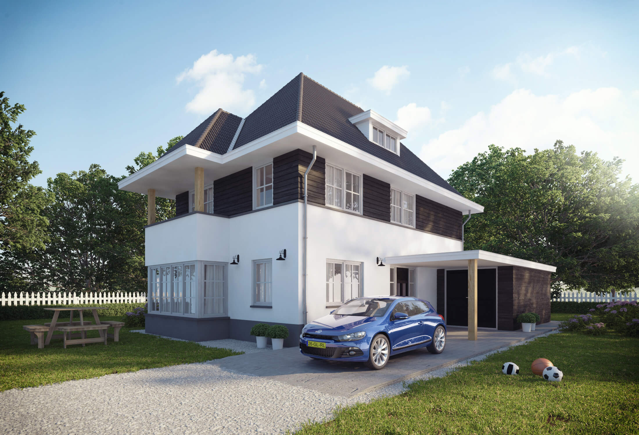 Herenhuis in landelijke jaren-30-stijl – i1