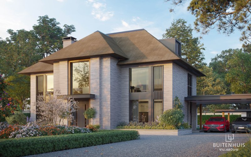 Hoge moderne villa met rieten kap – i126