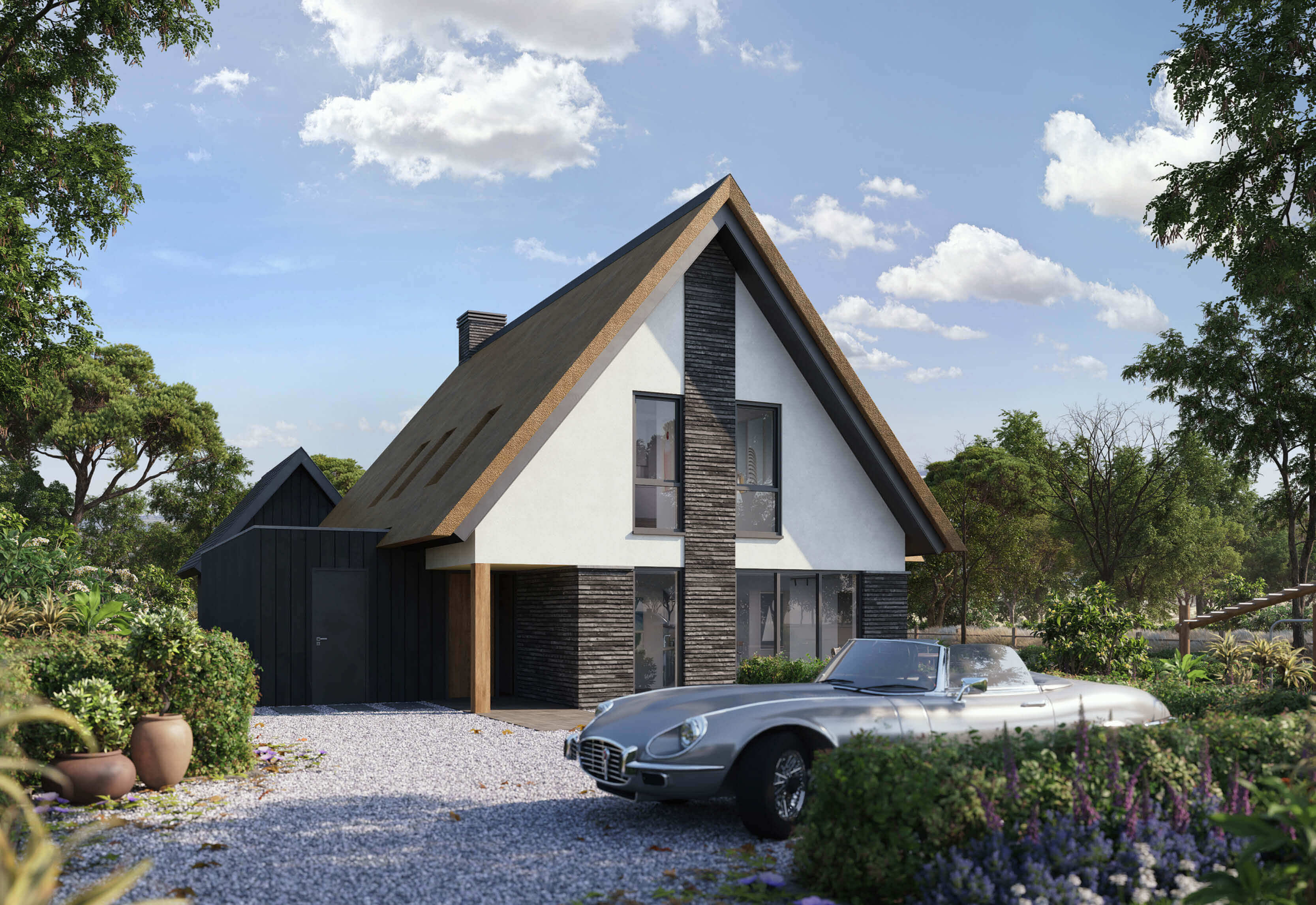 moderne-contrastrijke-villa-met-rieten-kap-i132-buitenhuis-villabouw