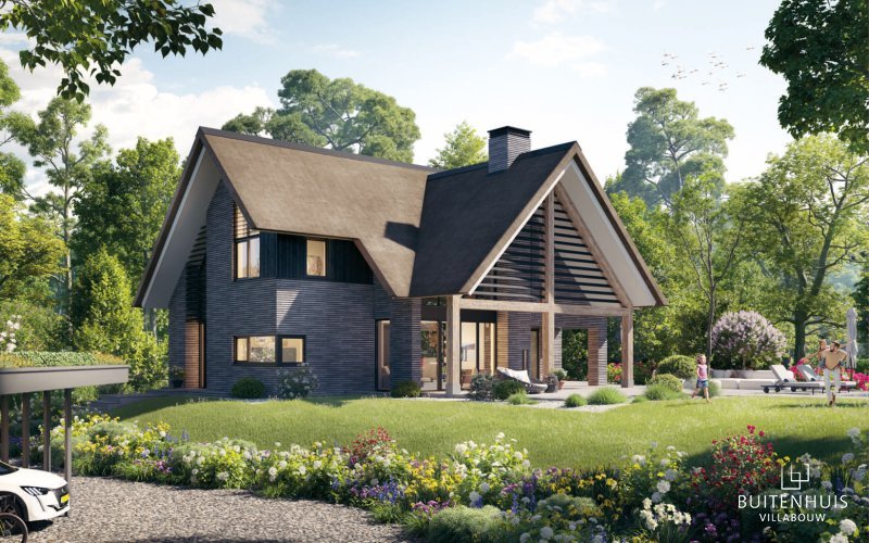 Eigentijdse, landelijke villa met eiken spant