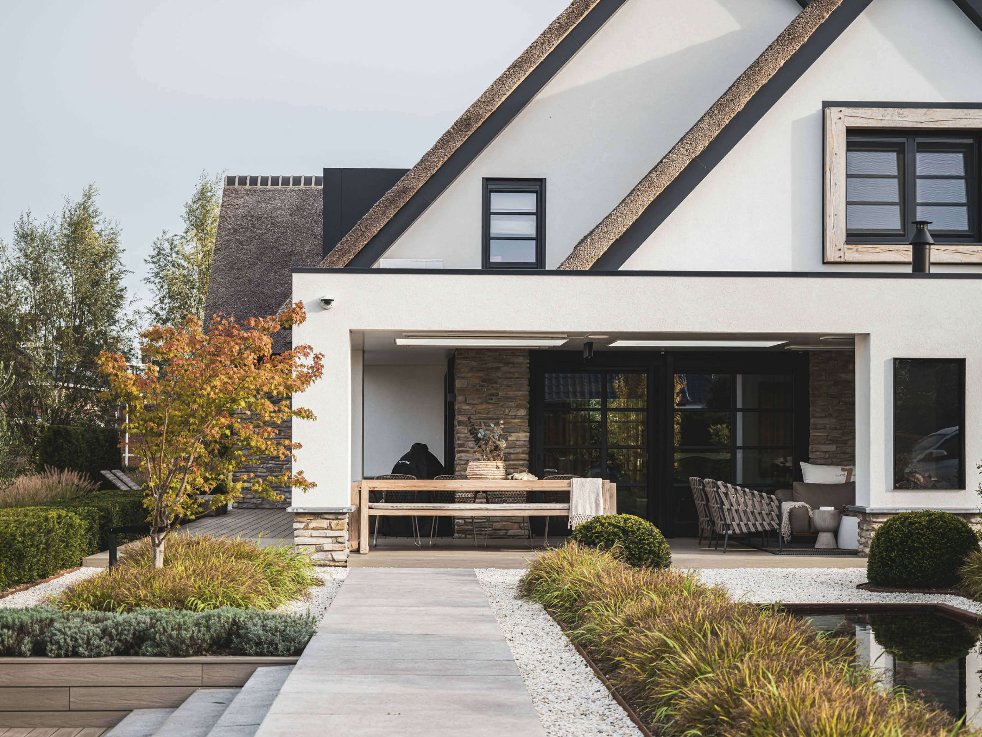 modern landhuis met rieten kap4