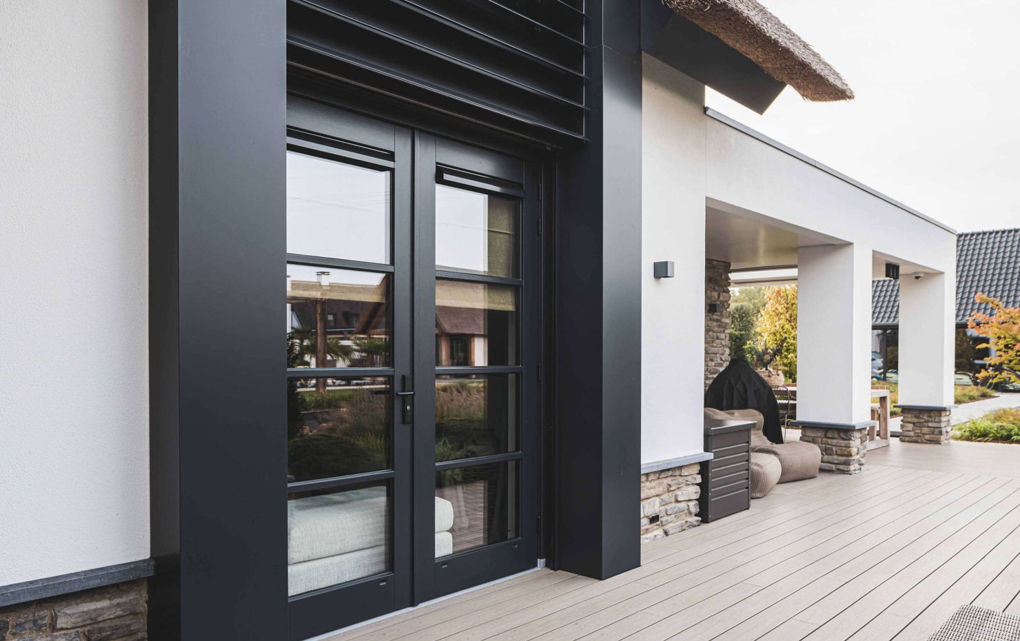 modern landhuis met rieten kap6